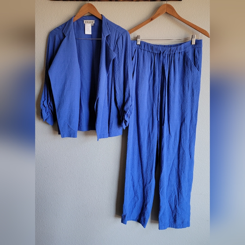 A la Carte Pants and Blazer Set